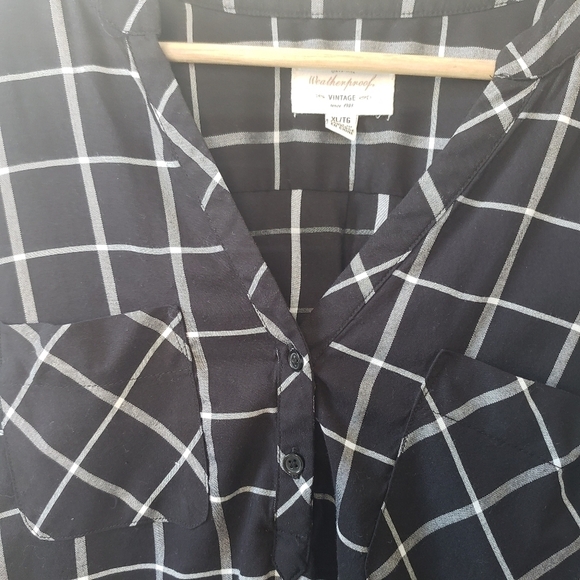 Weatherproof Checkered Top Blouse - Picture 4 of 11